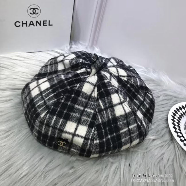 CHANEL香奈兒 秋冬小香風專櫃新品 火爆經典款貝雷帽 百搭南瓜帽 LLWJ8337